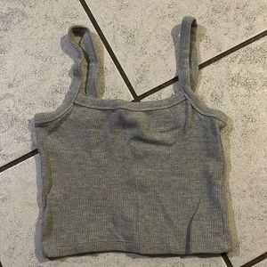 Forever 21 gray thermal crop top size S